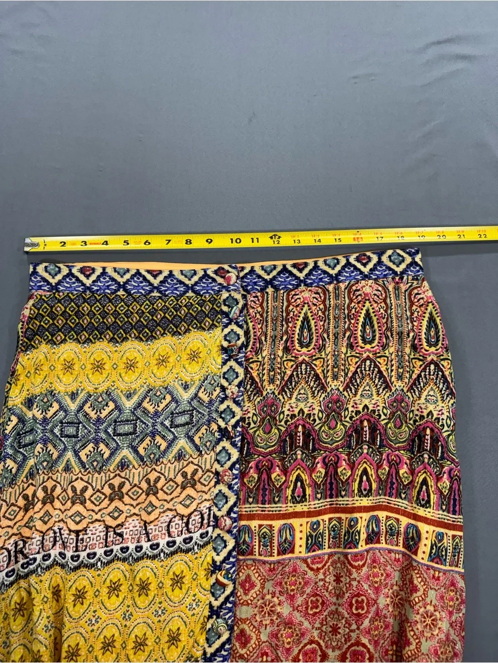 Desigual Vibrant Patchwork Maxi Skirt in Yellow, Pink, Blue & Green